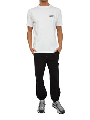 T-shirt uomo County of Milan in cotone bianco con stampa dietro in UOMO