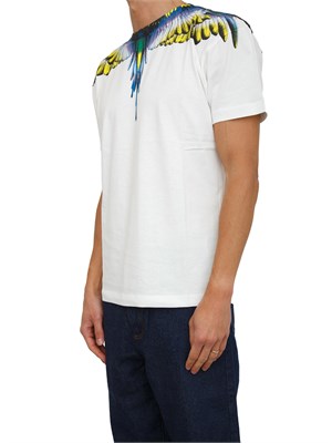 T-shirt County of Milan bianca stampa aquila multicolor in UOMO