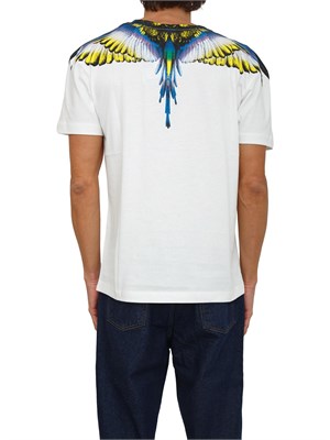 T-shirt County of Milan bianca stampa aquila multicolor in UOMO