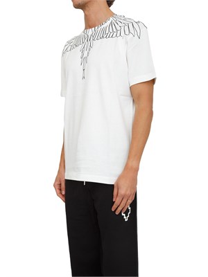 T-shirt uomo County of Milan in cotone bianco con stampa aquila in UOMO