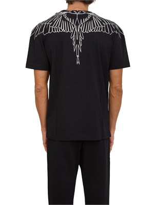 T-shirt uomo County of Milan in cotone nero con stampa aquila in UOMO