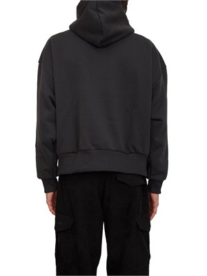 Felpa con cappuccio unisex GCDS grigia con stampa in UOMO