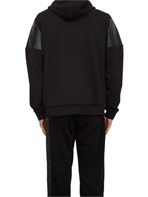 K.LAGERFELD Felpa uomo Karl Lagerfeld full zip con cappuccio in cotone nero in UOMO