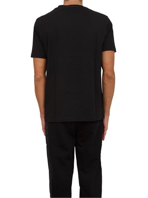 K.LAGERFELD T-shirt uomo Karl Lagerfeld nera con logo lettering in UOMO