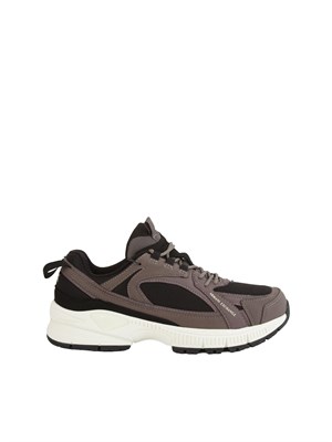 Sneakers uomo Armani Exchange in tessuto tecnico nero e grigio in UOMO