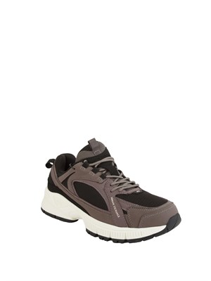 Sneakers uomo Armani Exchange in tessuto tecnico nero e grigio in UOMO