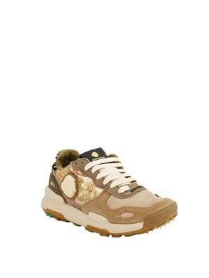 Sneaker uomo Chacrona Premium Satorisan in pelle oro in DONNA