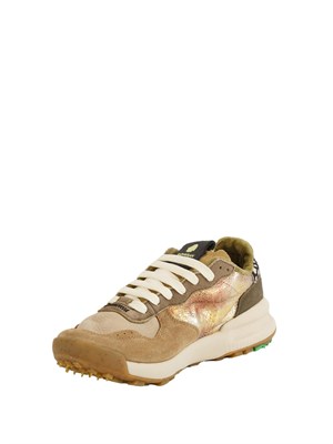 Sneaker uomo Chacrona Premium Satorisan in pelle oro in DONNA