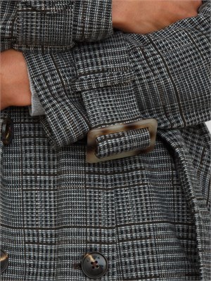 Cappotto Neron Kocca stampa principe di Galles in DONNA