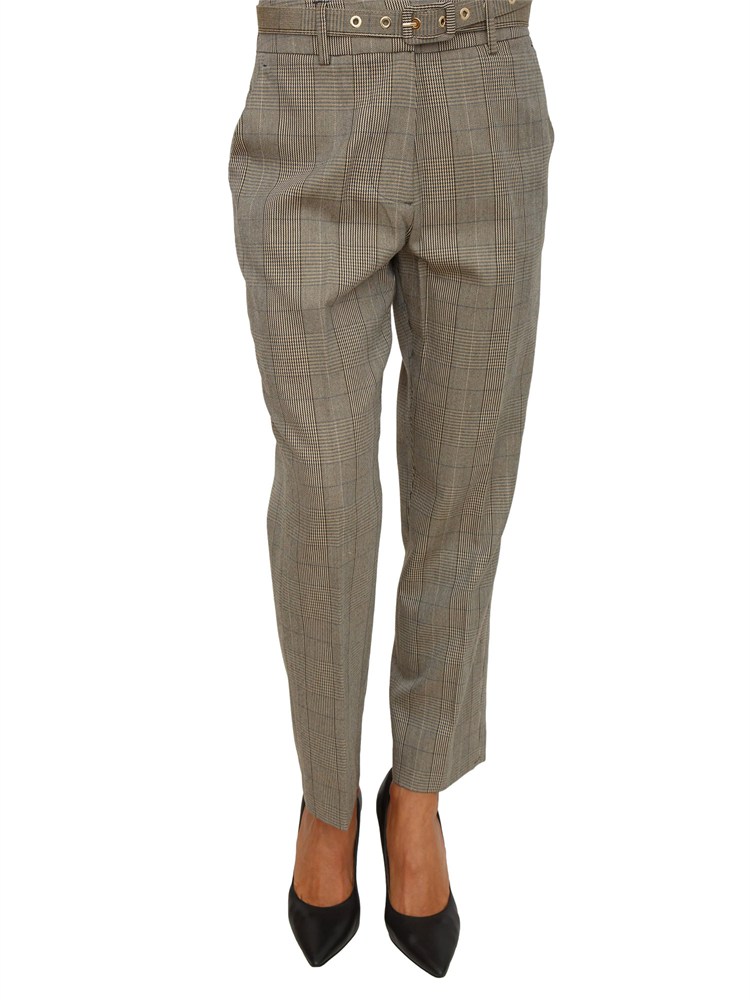 Pantalone Taty Kocca con stampa check tortora