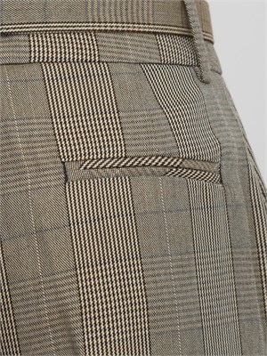 Pantalone Taty Kocca con stampa check tortora in DONNA