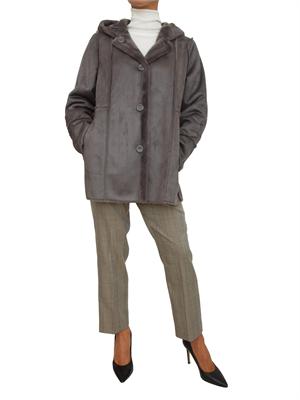 Cappotto corto Melisande Kocca doubleface grigio in DONNA