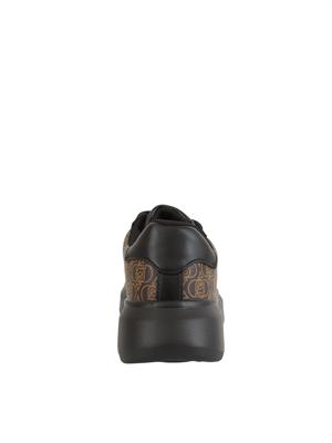 Sneakers Liu Jo donna Babol 01 in eco-pelle nera stampa logo in DONNA