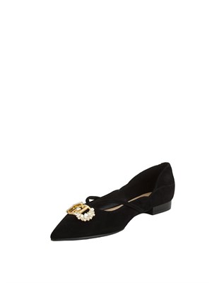 Ballerine Liu Jo Vivien 03 in velluto nero in DONNA