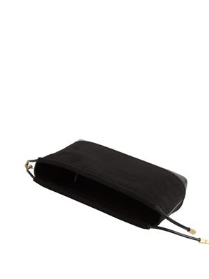 Borsa pouch Elisabetta Franchi in ecopelle scamosciata nera in DONNA