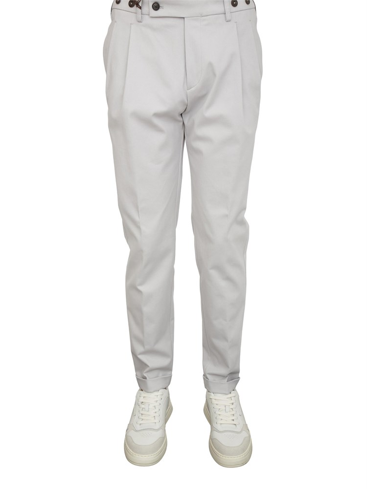 Pantaloni Barber Berwich in cotone mano calda grigio chiaro