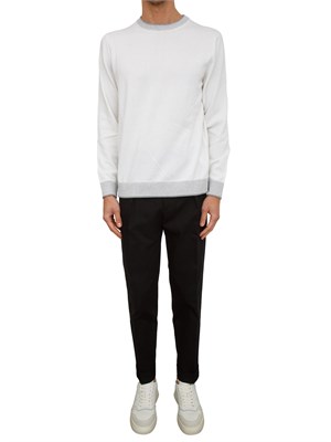 Pantaloni Chiaia Berwich in twill di cotone neri in UOMO