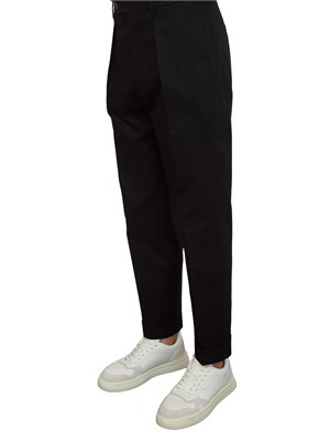 Pantaloni Chiaia Berwich in twill di cotone neri in UOMO