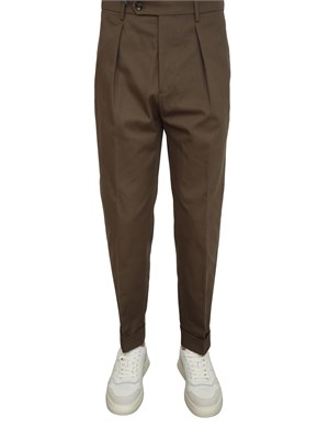 Pantaloni Chiaia Berwich in twill di cotone verdi in UOMO