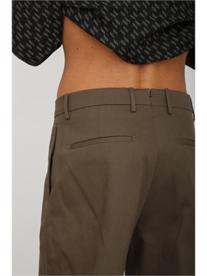 Pantaloni Chiaia Berwich in twill di cotone verdi in UOMO