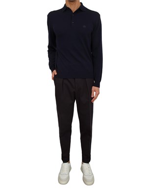 Pantaloni Chiaia Berwich in twill di cotone blu in UOMO