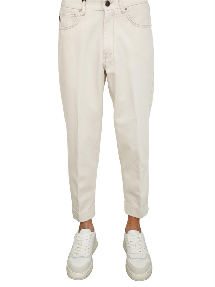 Jeans uomo Berwich in denim bianco avorio