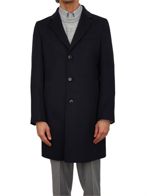 Cappotto Boss uomo in cashmere e lana blu in UOMO