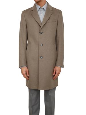 Cappotto Boss uomo in cashmere e lana verde in UOMO