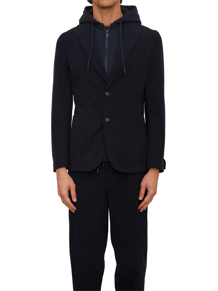 Giacca giubbotto Boss uomo in velluto blu