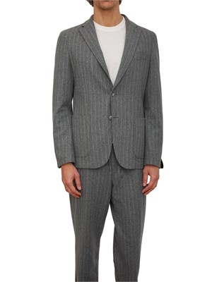 Giacca Boss uomo in lana gessata grigia in UOMO