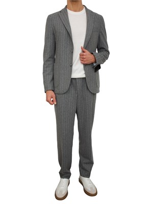 Giacca Boss uomo in lana gessata grigia in UOMO