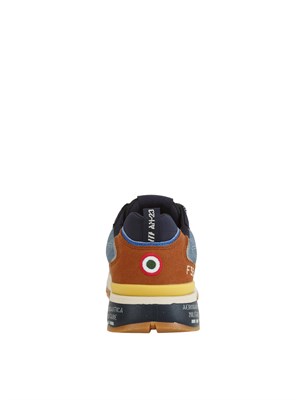 sneaker uomo Aeronautica Militare in ecopelle blu denim in UOMO