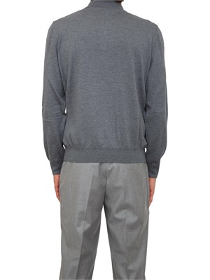 Polo maglia Boss uomo in lana vergine grigia in UOMO