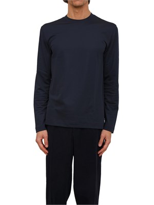 T-shirt m/l Boss uomo in cotone blu in UOMO