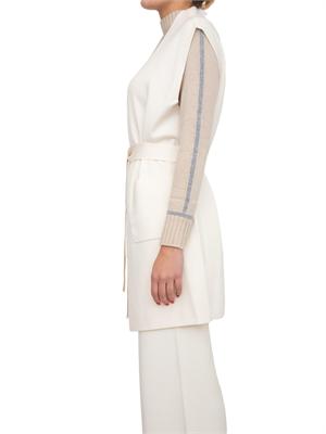 Gilet donna Abete Max Mara in viscosa punto tessuto bianco in DONNA