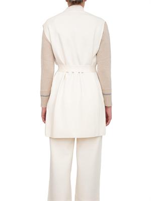 Gilet donna Abete Max Mara in viscosa punto tessuto bianco in DONNA