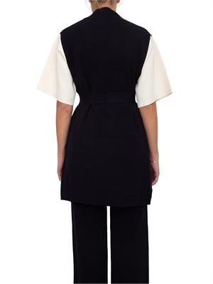 Gilet donna Abete Max Mara in viscosa punto tessuto blu in DONNA