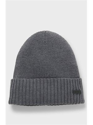 Berretto Boss uomo in lana vergine grigio in UOMO