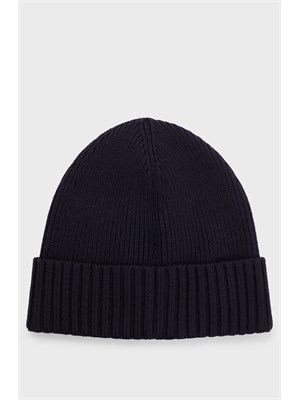 Berretto Boss uomo in lana vergine blu in UOMO