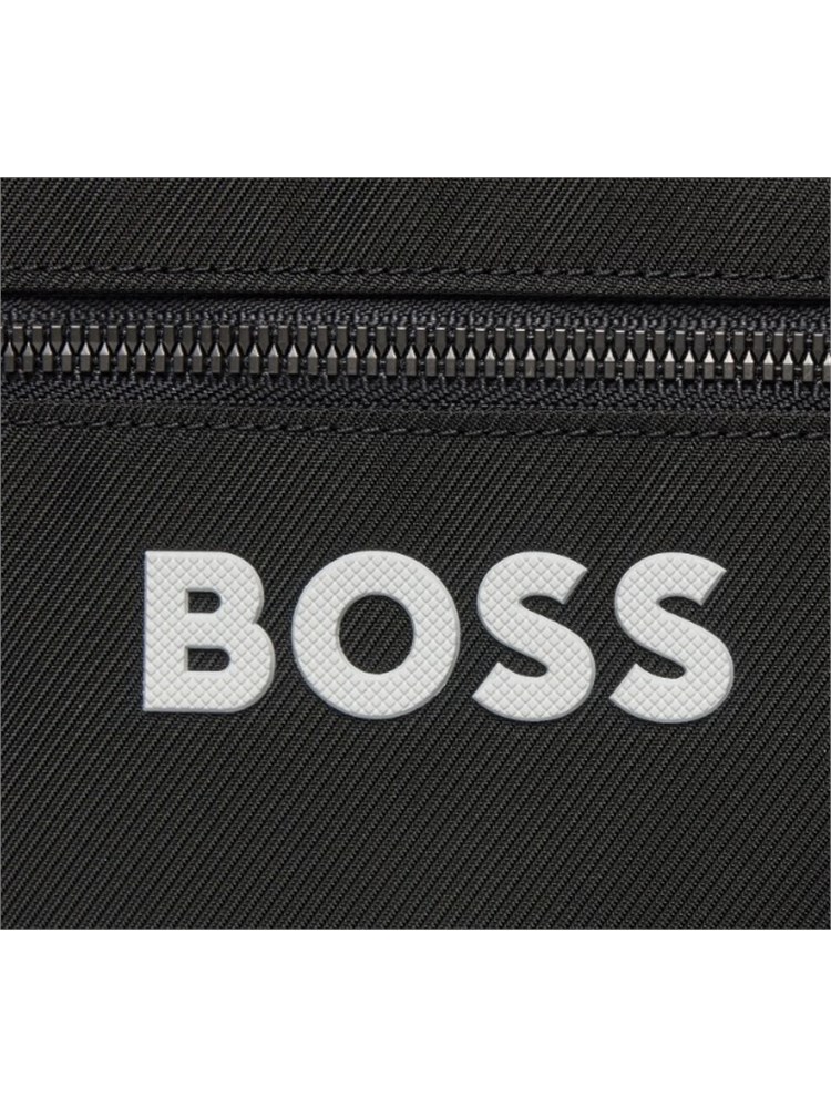 Borsello Boss uomo in tessuto tecnico nero