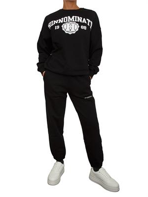 Felpa Hinnominate donna in cotone nero e logo in DONNA