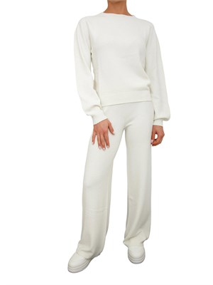 Maglia Hinnominate donna in misto viscosa panna con paillettes in DONNA