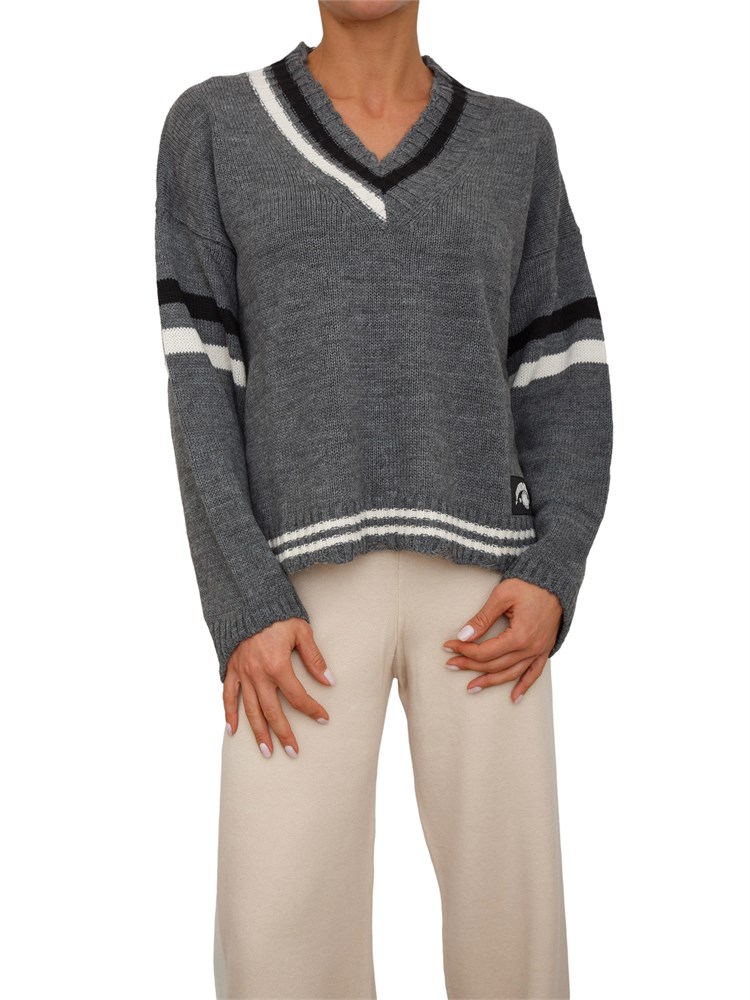 Maglia Hinnominate donna in lana e viscosa grigia