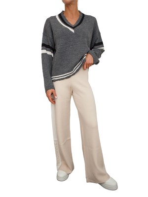 Maglia Hinnominate donna in lana e viscosa grigia in DONNA