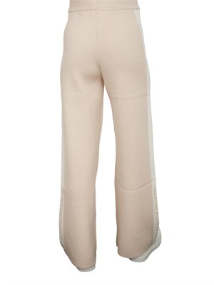 Pantaloni palazzo Hinnominate in misto viscosa beige e bianco in DONNA