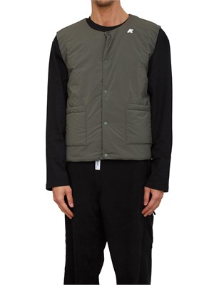 Gilet uomo K-Way modello Valty in nylon verde in UOMO