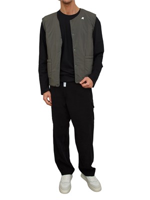 Gilet uomo K-Way modello Valty in nylon verde in UOMO