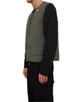 Gilet uomo K-Way modello Valty in nylon verde in UOMO
