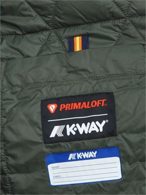 Gilet uomo K-Way modello Valty in nylon verde in UOMO