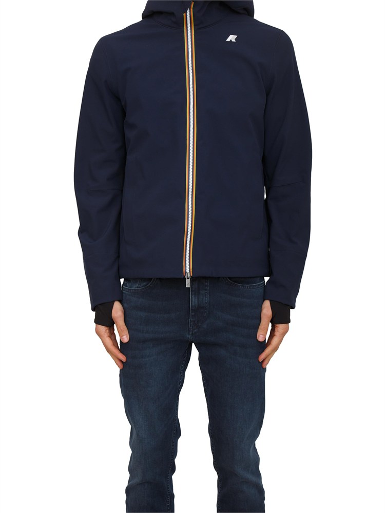 Giubbino uomo Jacko K-Way in tessuto tecnico blu